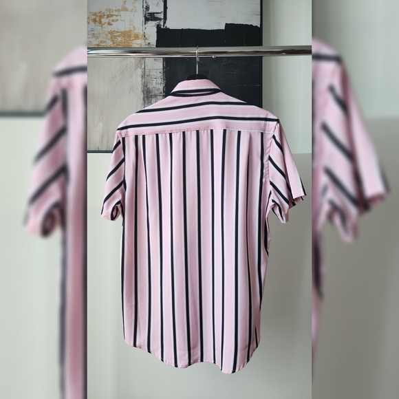 Pink Striped Men's Shirt - Picture 2 of 4